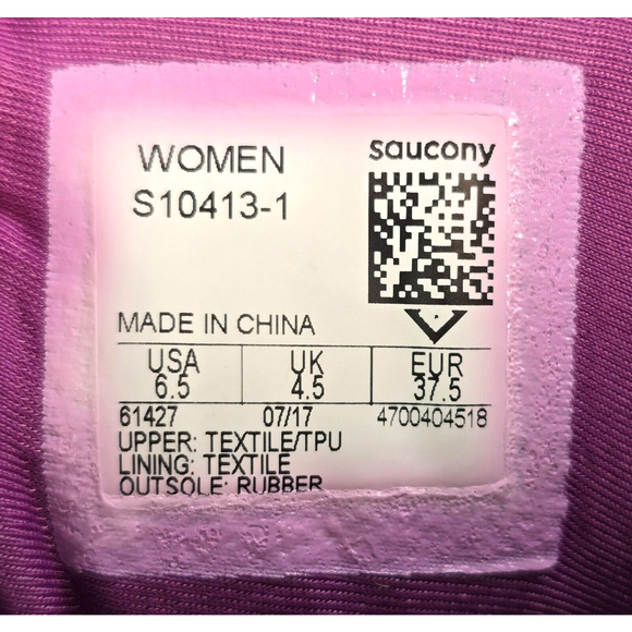 Saucony Women's Triumph ISO 4 Size 6.5 Running Shoes Fog Grey Purple S10413-1 - Picture 9 of 9